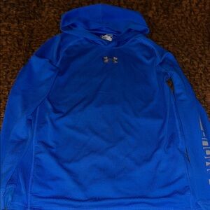 Under Armour Electric Blue Activewear - 2 small snags- sleeve & chest